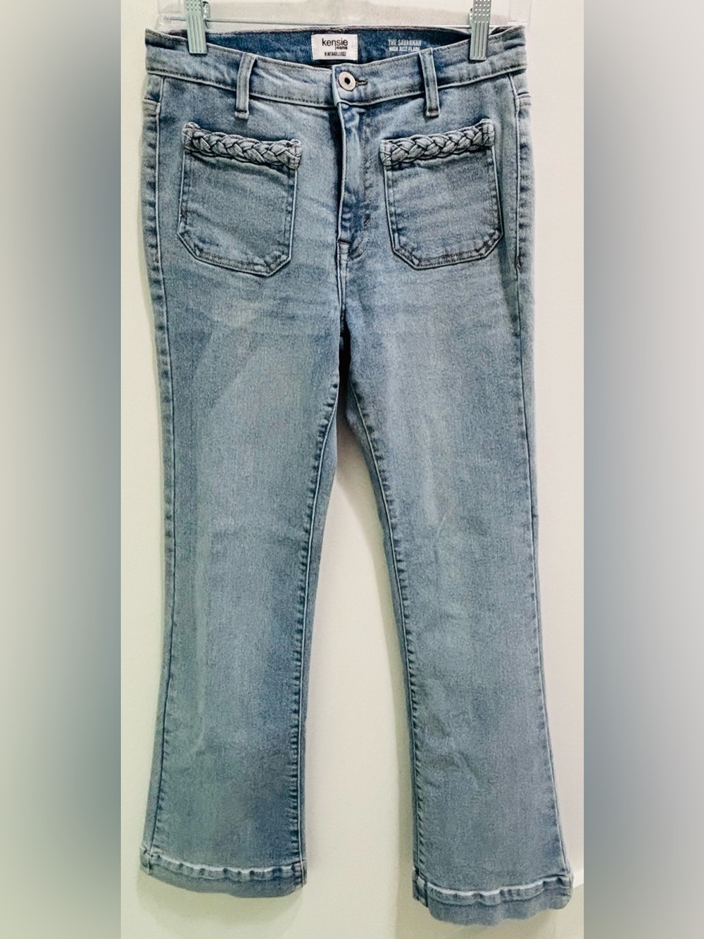 Kensie Light Blue The Savannah High Rise Flare Jeans